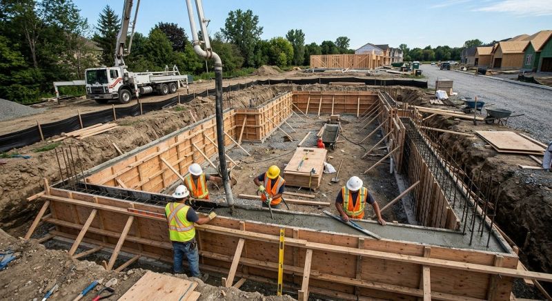 Poured Foundation Installation in Columbus, OH